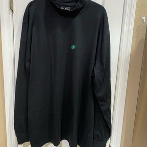 L.L. Bean Men's Black Long Sleeve quarter turtleneck